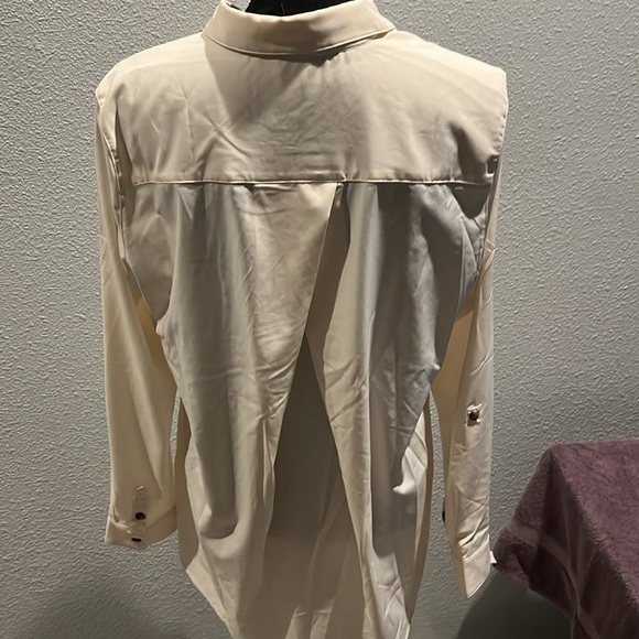 Zeroxposur size, large color, vanilla, sun protection, button-down top - Picture 7 of 13